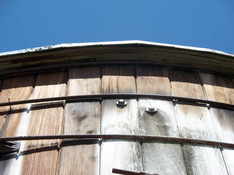 Redwood Water Tank - Bolts Coming through to what?